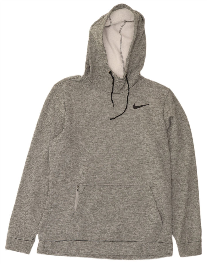 Nike muška majica s kapuljačom Dri Fit standardnog kroja srednje sivi flekasti poliester
