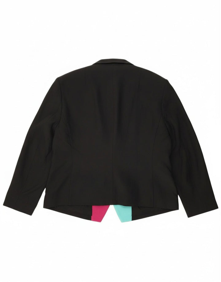 FRANKENWALDER Womens 2 Button Blazer Jacket EU 44 XL Black Colourblock