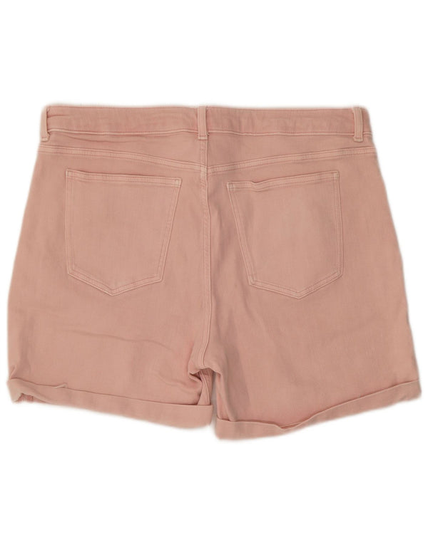 Marks & Spencer ženske traper kratke hlače visokog struka UK 16 Large W36 Pink Pamuk