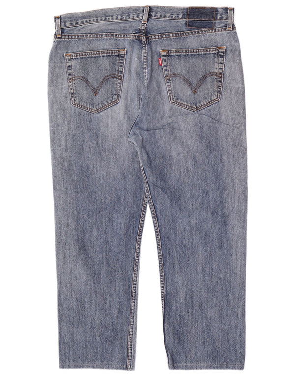 Levi's muške skraćene ravne traperice W38 L26 plavi pamuk