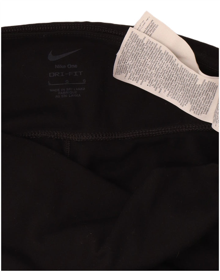 Nike Ženske Dri Fit Leggings UK 16 Veliki crni poliester