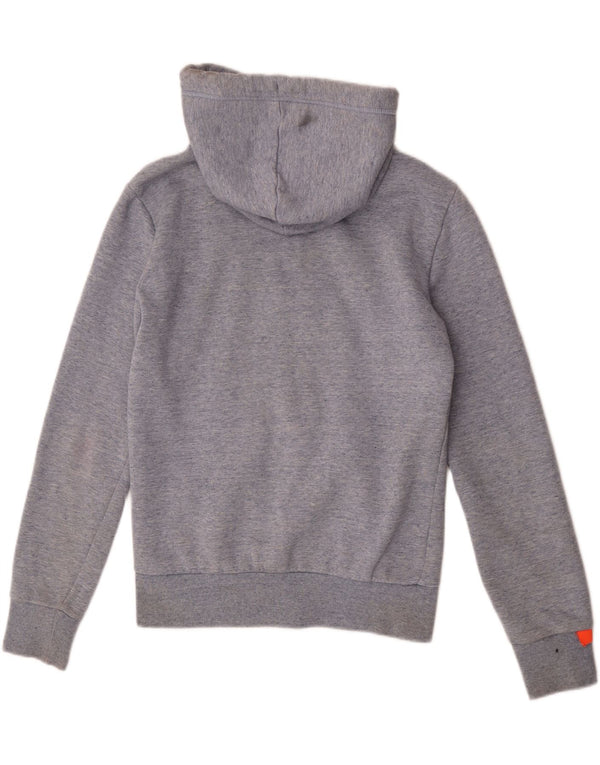 Superdry muški pulover s kapuljačom na patentni zatvarač, mali sivi pamuk