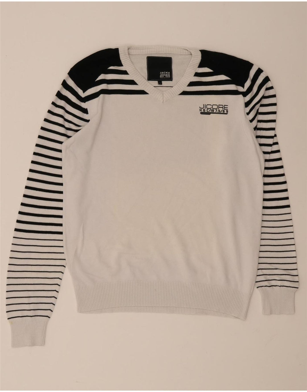 Jack & Jones muški džemper s V-izrezom, velika bijela boja