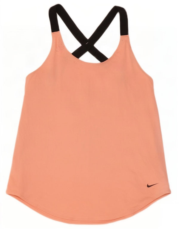 Nike Ženski Dri Fit Standard Vest Top UK 4 XS Pink Colourblock Poliester
