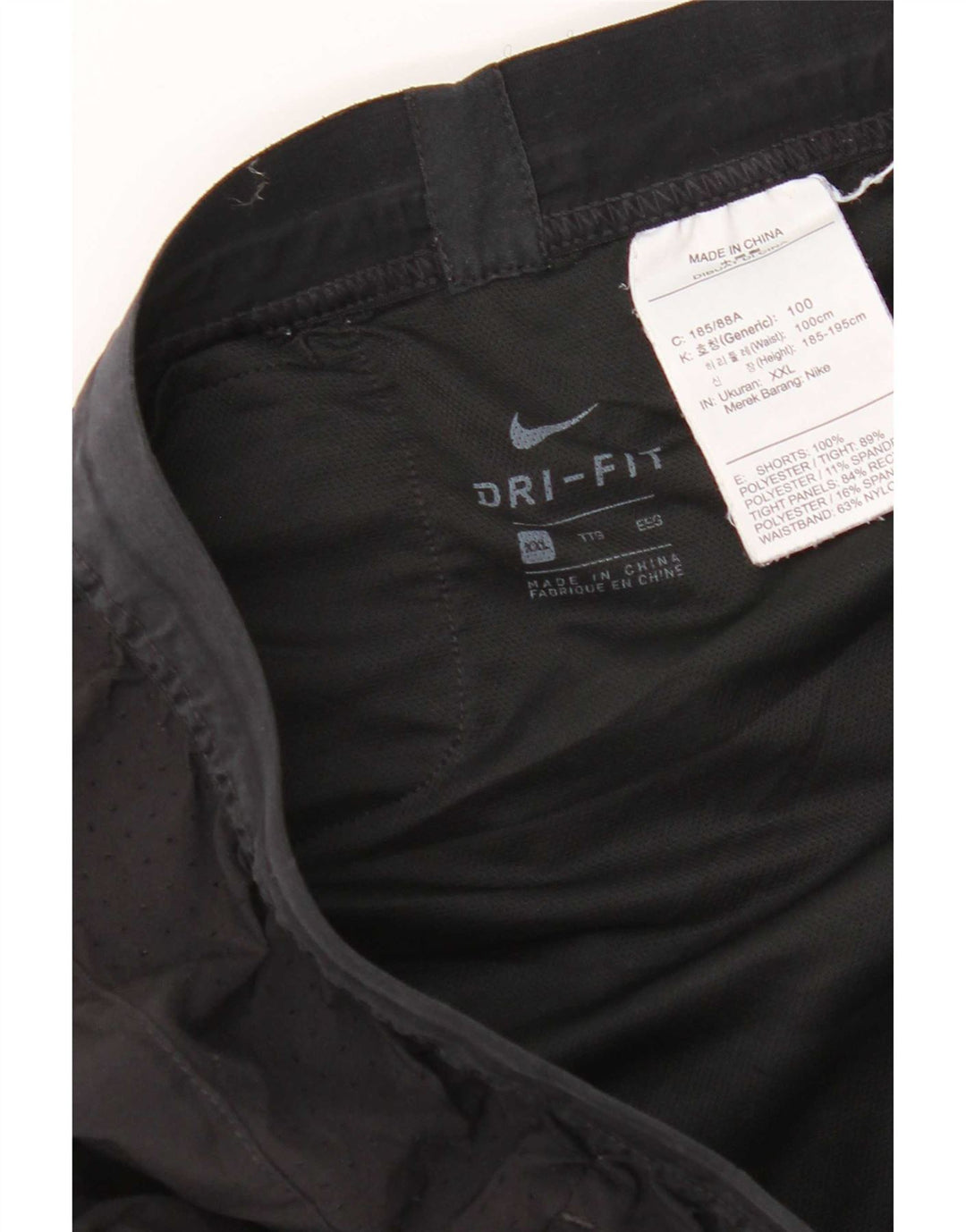 Nike muške Dri Fit sportske kratke hlače 2XL crni poliester