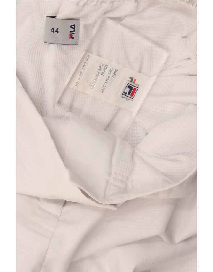 FILA ženske ravne chino hlače IT 44 srednje W30 L31 bijeli poliester