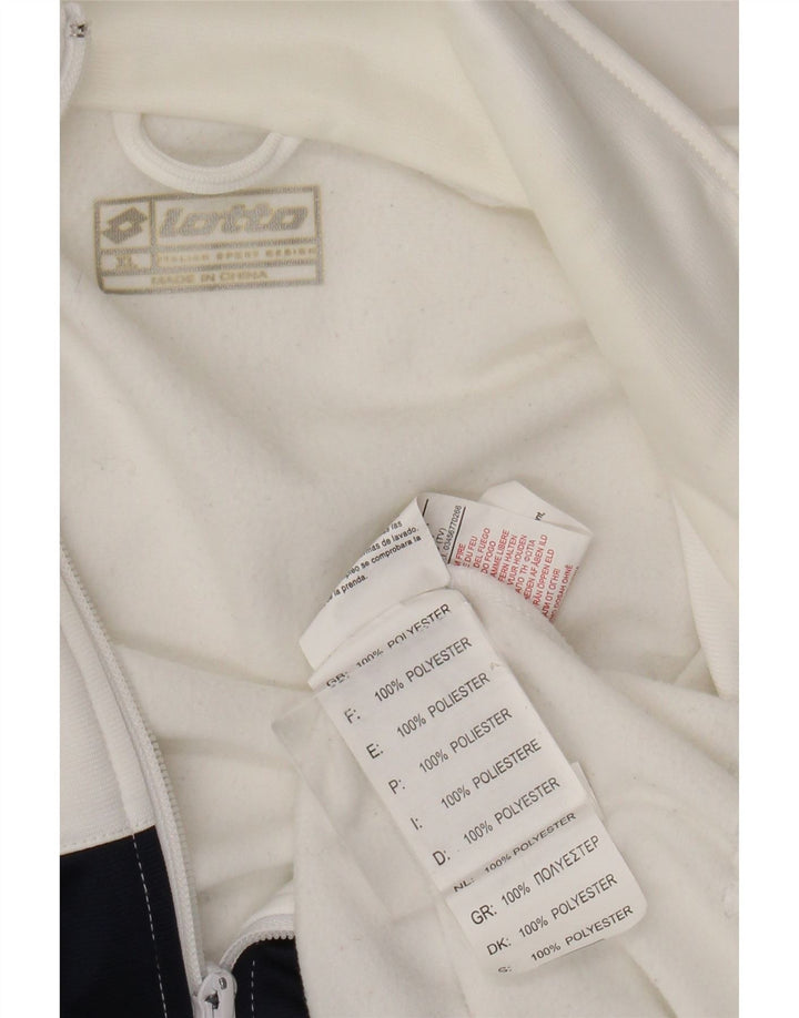 Lotto muška trenirka s grafičkim motivima, gornja jakna XL, bijeli poliester u boji