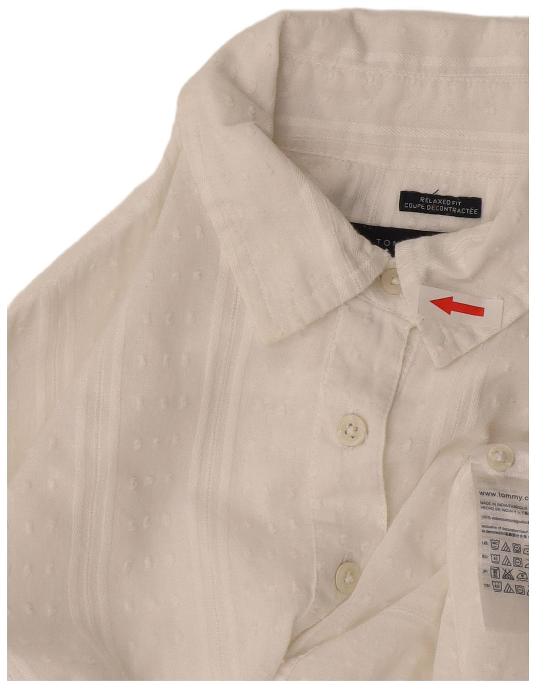 Tommy Hilfiger ženska majica opuštenog kroja UK 10 na male bijele pruge