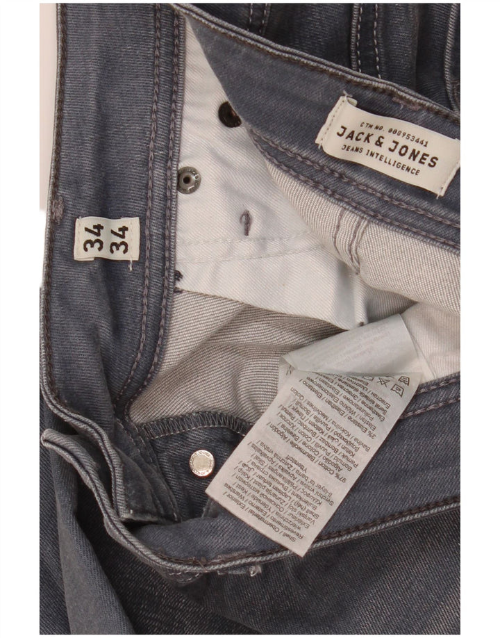 Jack & Jones Muške uske traperice Tim W34 L34 Sivi pamuk