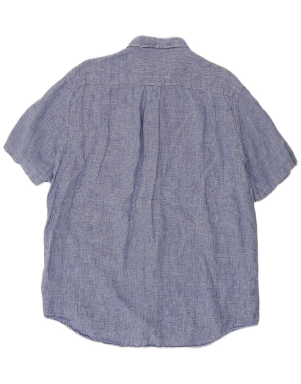 GANT Muška košulja kratkih rukava, veličina 45/46 2XL, plavo platno u obliku ptičje zube