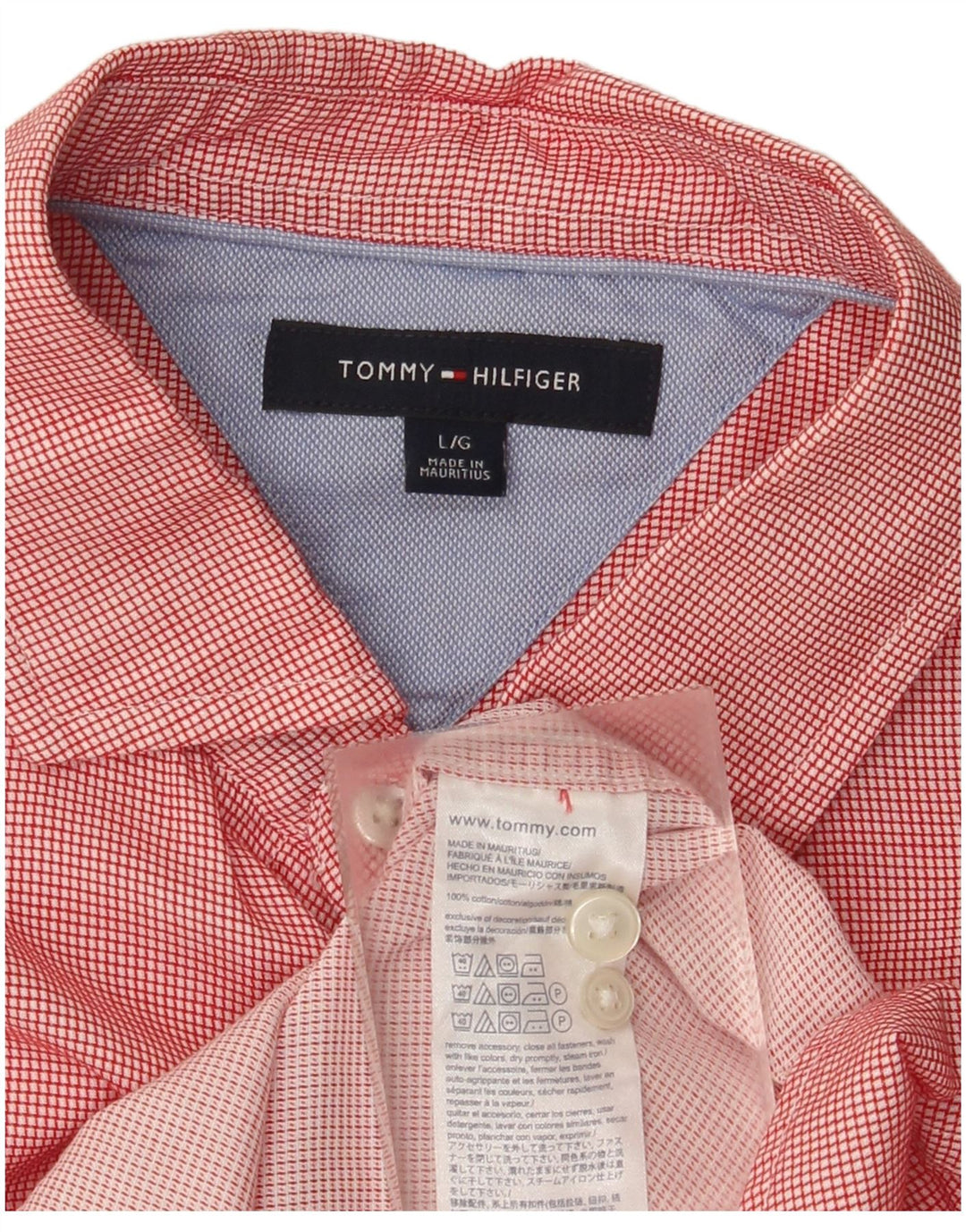 Tommy Hilfiger muška pamučna košulja Mauritius s velikim crvenim karirama