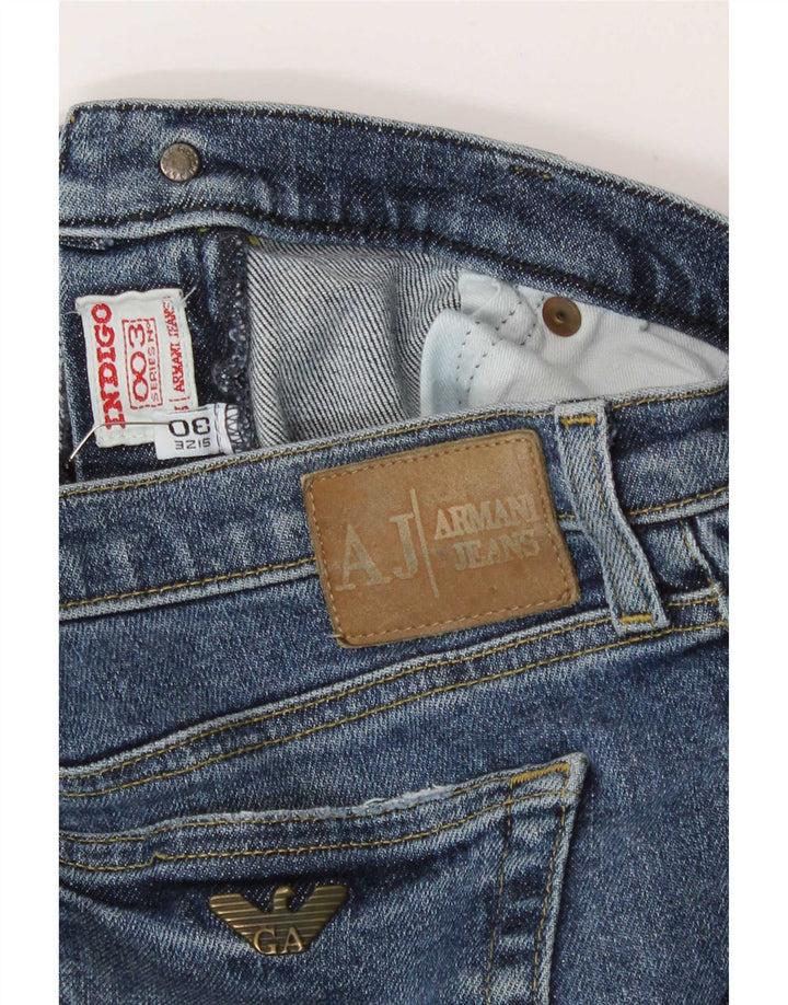 Armani muške Bootcut traperice W30 L29 plavi pamuk