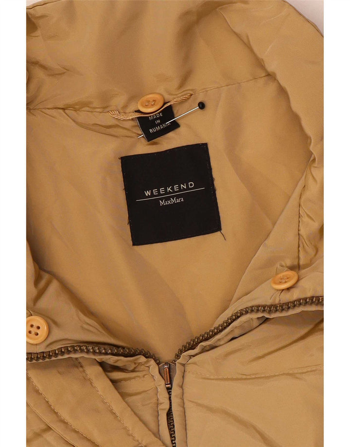 Max Mara ženska vikend podstavljena jakna UK 12 Medium Beige