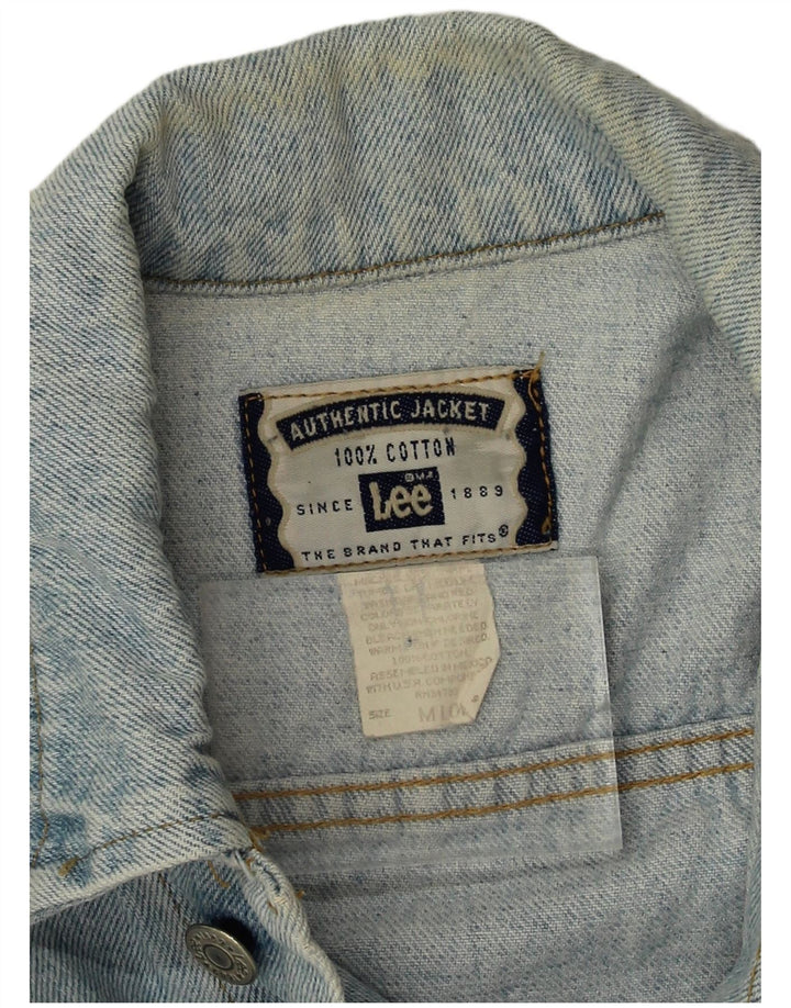 Lee Mens Denim Gilet UK 38 Srednje plavi pamuk