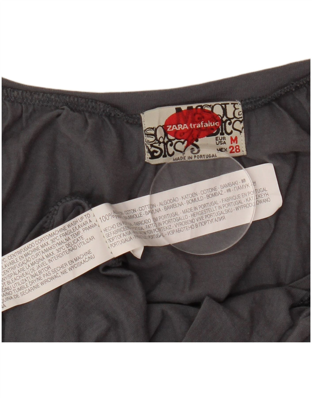 ZARA ženski gornji dio bluze Trafaluc 3/4 rukava UK 12 srednje sivi pamuk