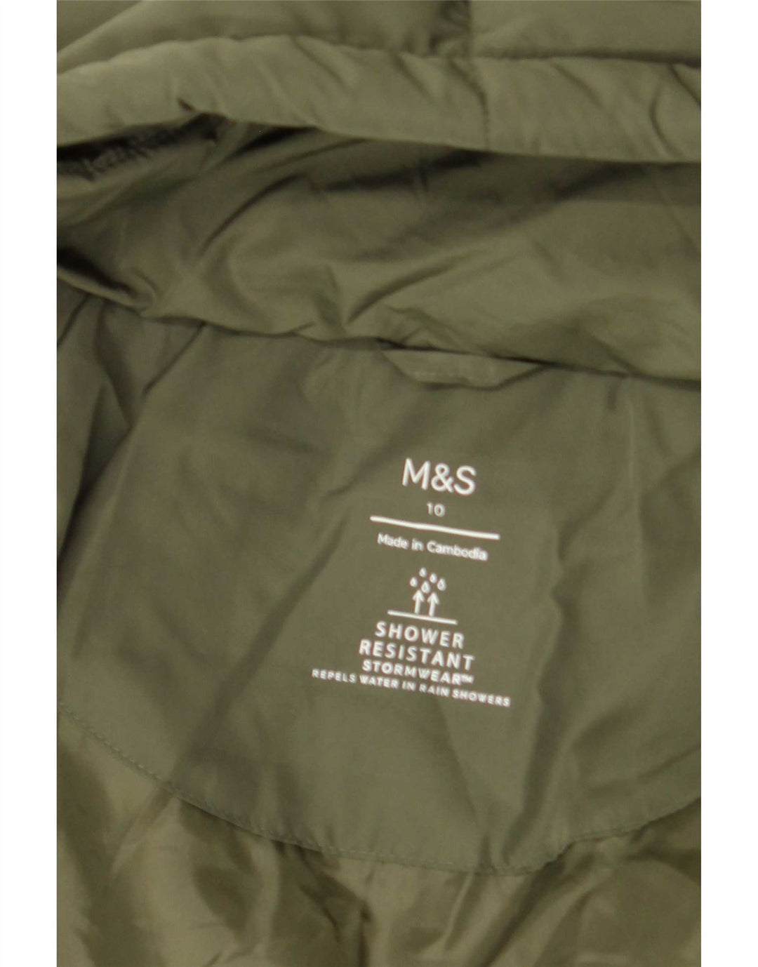Marks & Spencer ženska prevelika podstavljena jakna s kapuljačom UK 10 Mala zelena