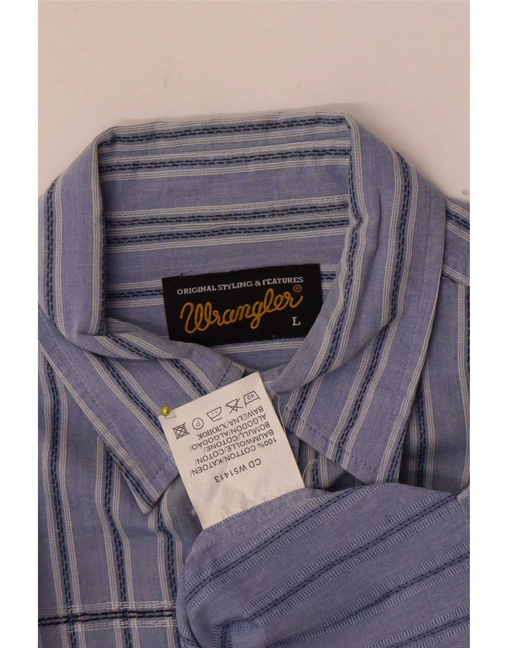 Wrangler muška majica kratkih rukava s velikim plavim prugama