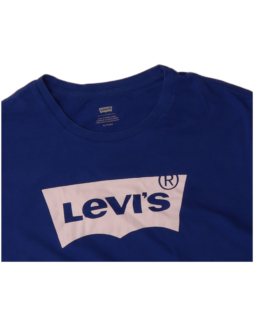 LEVI'S Mens Graphic T-Shirt Top XL Blue Cotton