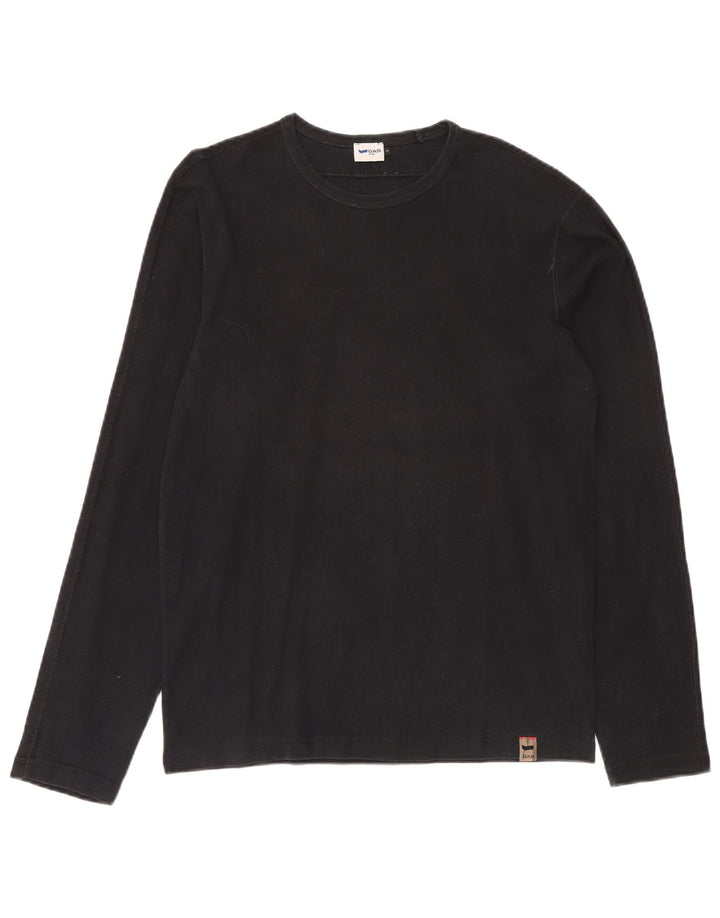 GAS Muška majica dugih rukava, veliki crni pamuk