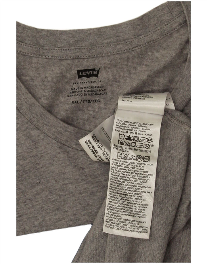 Levi's gornji dio majice s grafičkim motivima 2XL, sivi pamuk
