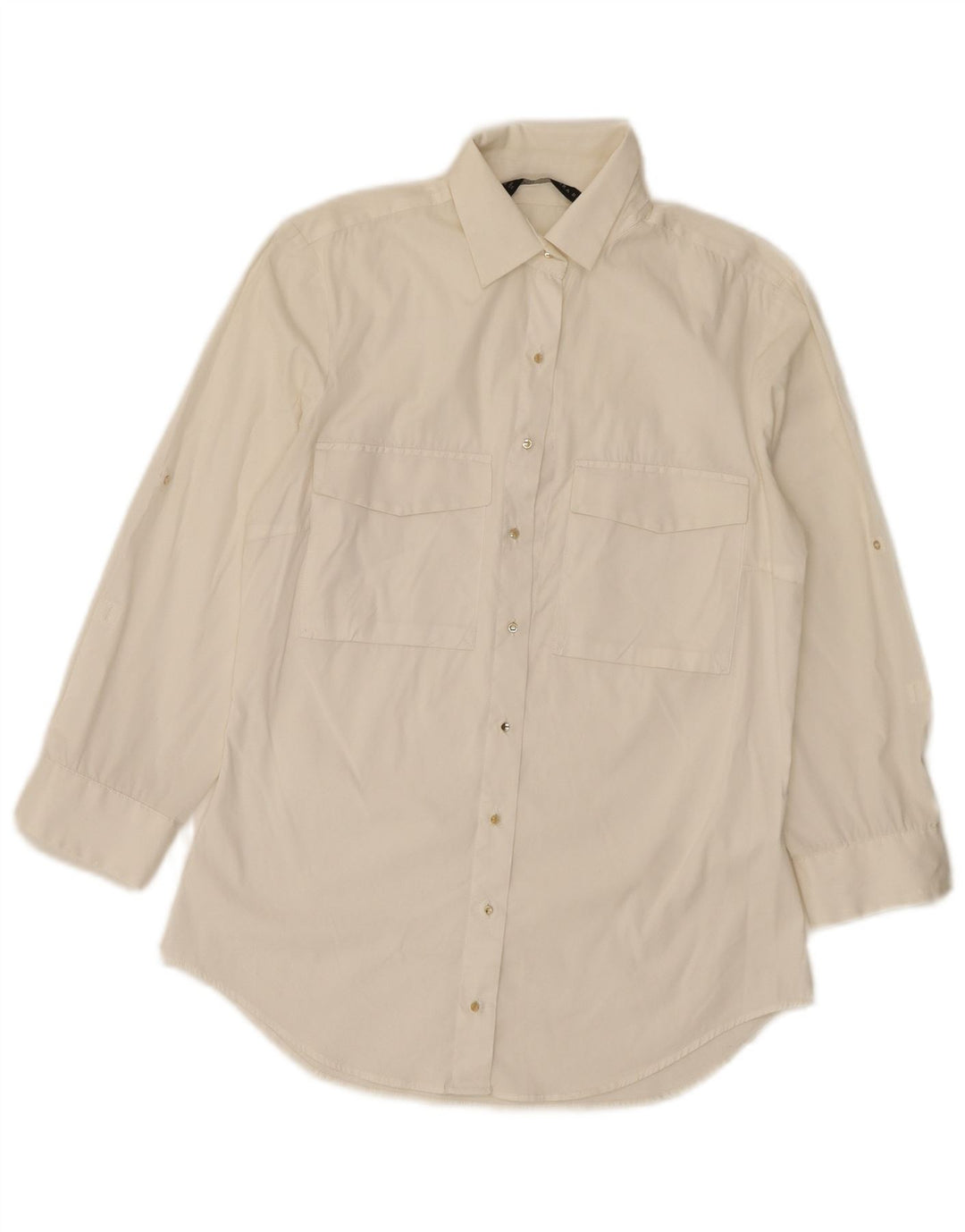 ZARA Womens Shirt UK 6 XS White Cotton