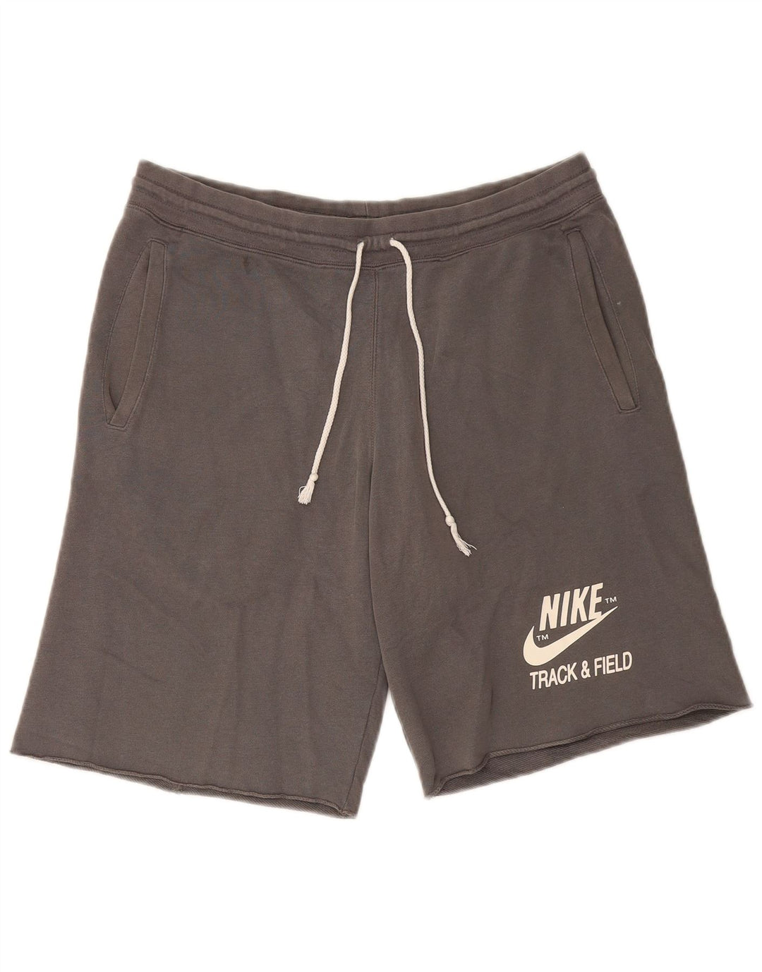 Nike muške grafičke sportske kratke hlače srednje sive boje od pamuka