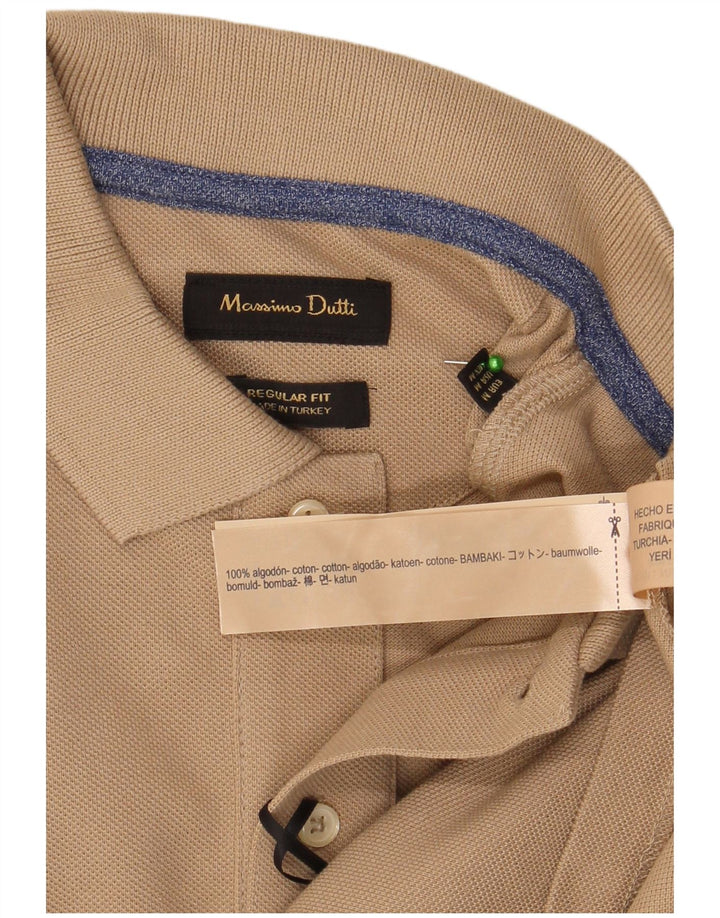 Massimo Dutti muška polo majica standardnog kroja Srednje bež pamuk