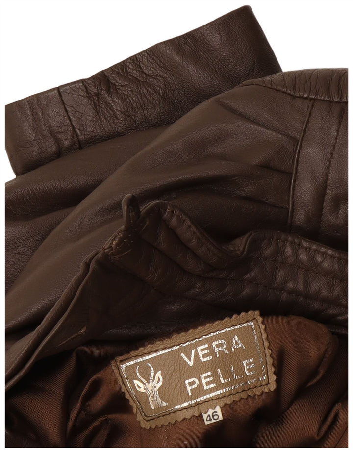 Vintage ženska kožna jakna IT 46 Large Brown Leather