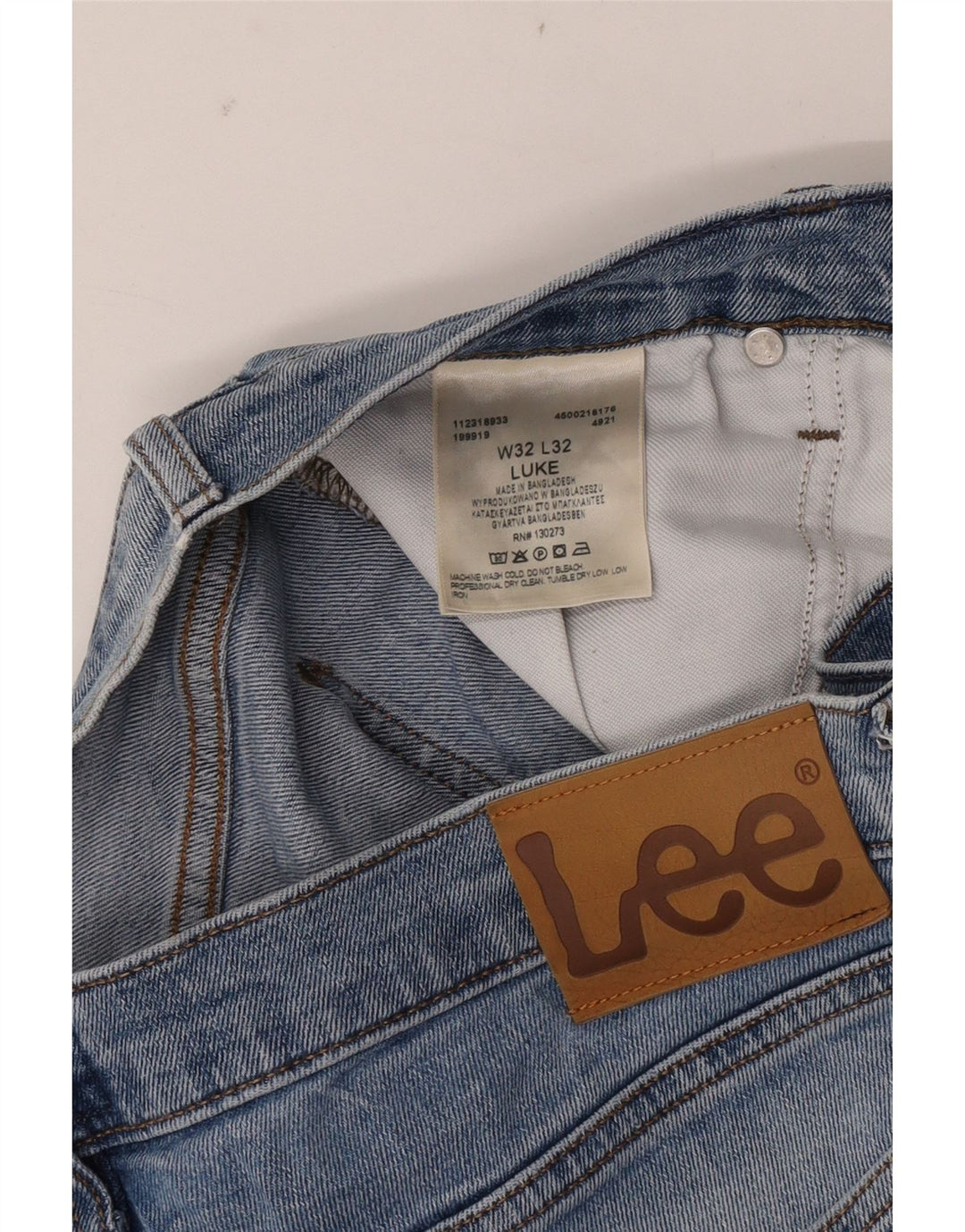Lee Mens Luke Slim Jeans W32 L32 Plavi pamuk