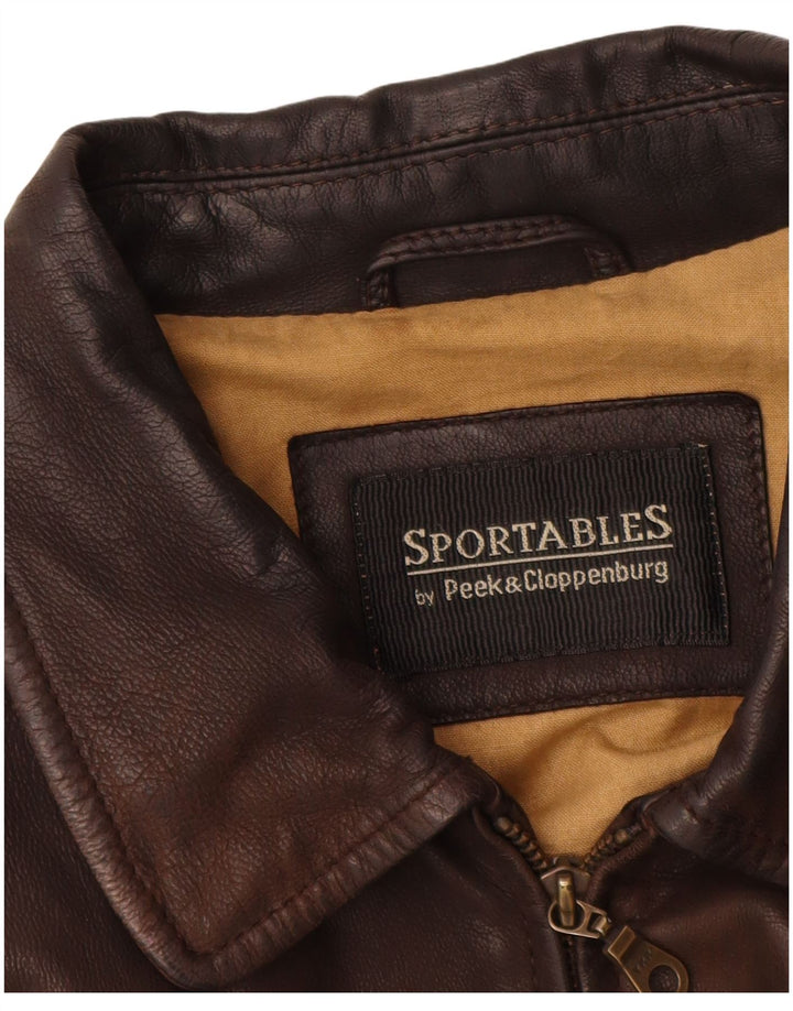 Peek & Cleppenburg muška kožna jakna UK 40 Large Brown Leather