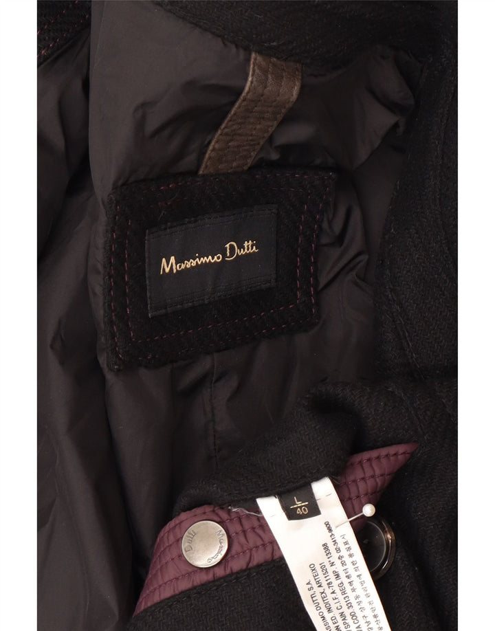 Massimo Dutti muški graškasti kaput UK 40 veliki crni najlon