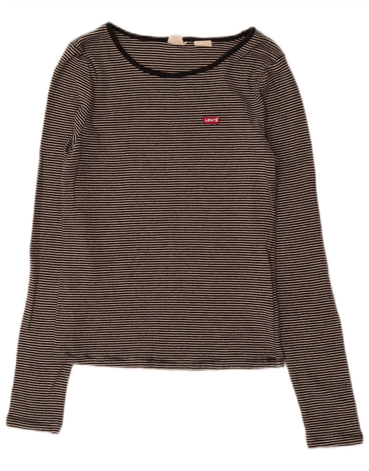 Levi's ženska majica dugih rukava UK 12, pamuk srednje sive pruge