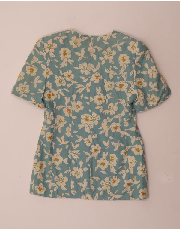 Franco Callegari ženska jakna s 4 gumba UK 12 Srednje plava cvjetna