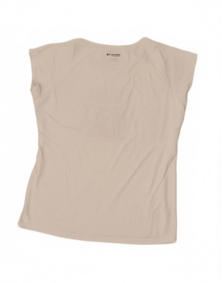 COLUMBIA Womens Titanium Graphic T-Shirt Top UK 14 Medium White