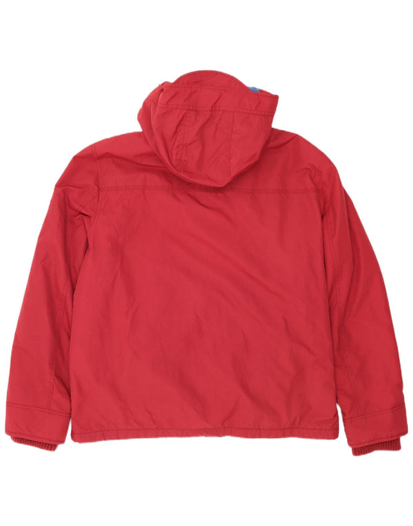 Fat Face Mens Hooded Windbreaker Jacket UK 44 2XL Red Nylon