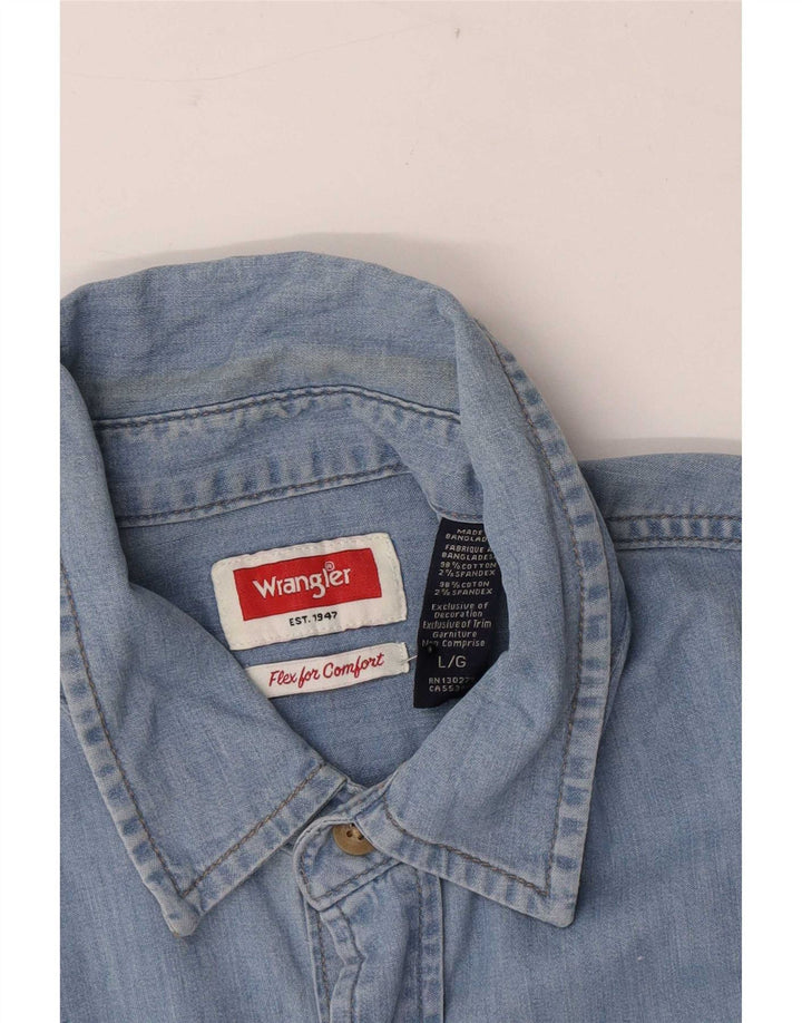 Wrangler muška traper košulja regularnog kroja, veliki plavi pamuk