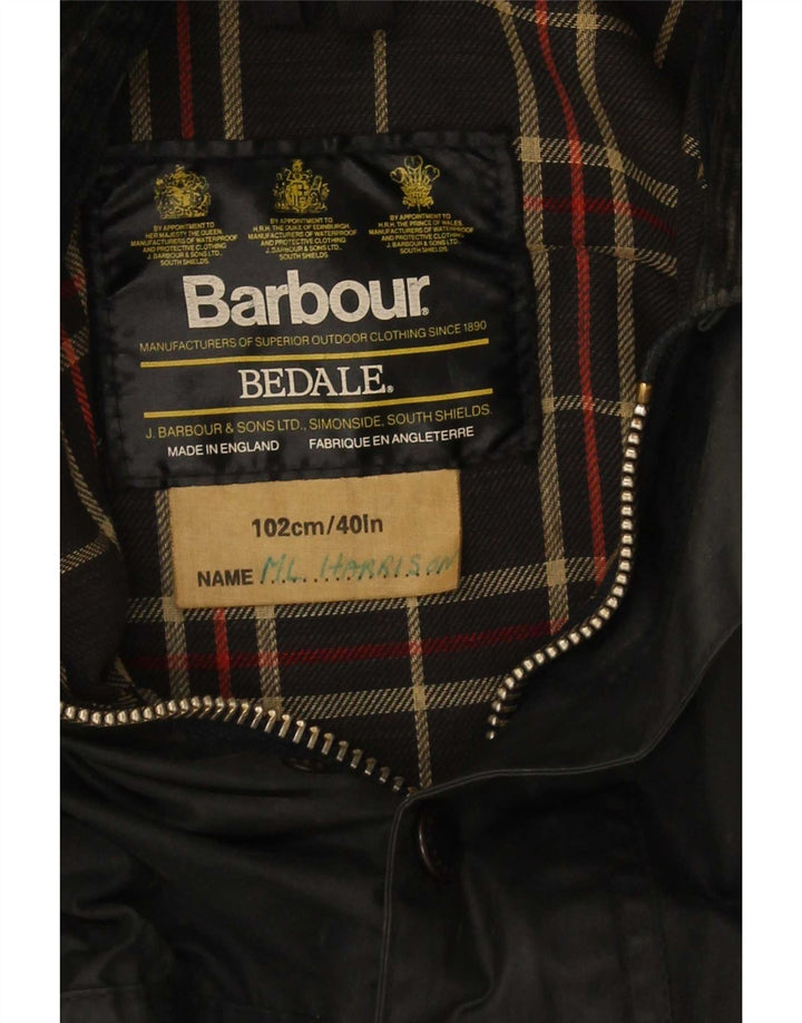 Barbour muška jakna od voštanog pamuka Bedale, veličina 40 srednje crna