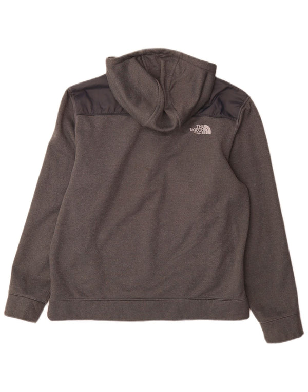 The North Face muška majica s kapuljačom s patentnim zatvaračem i velikim izrezom od poliestera u boji