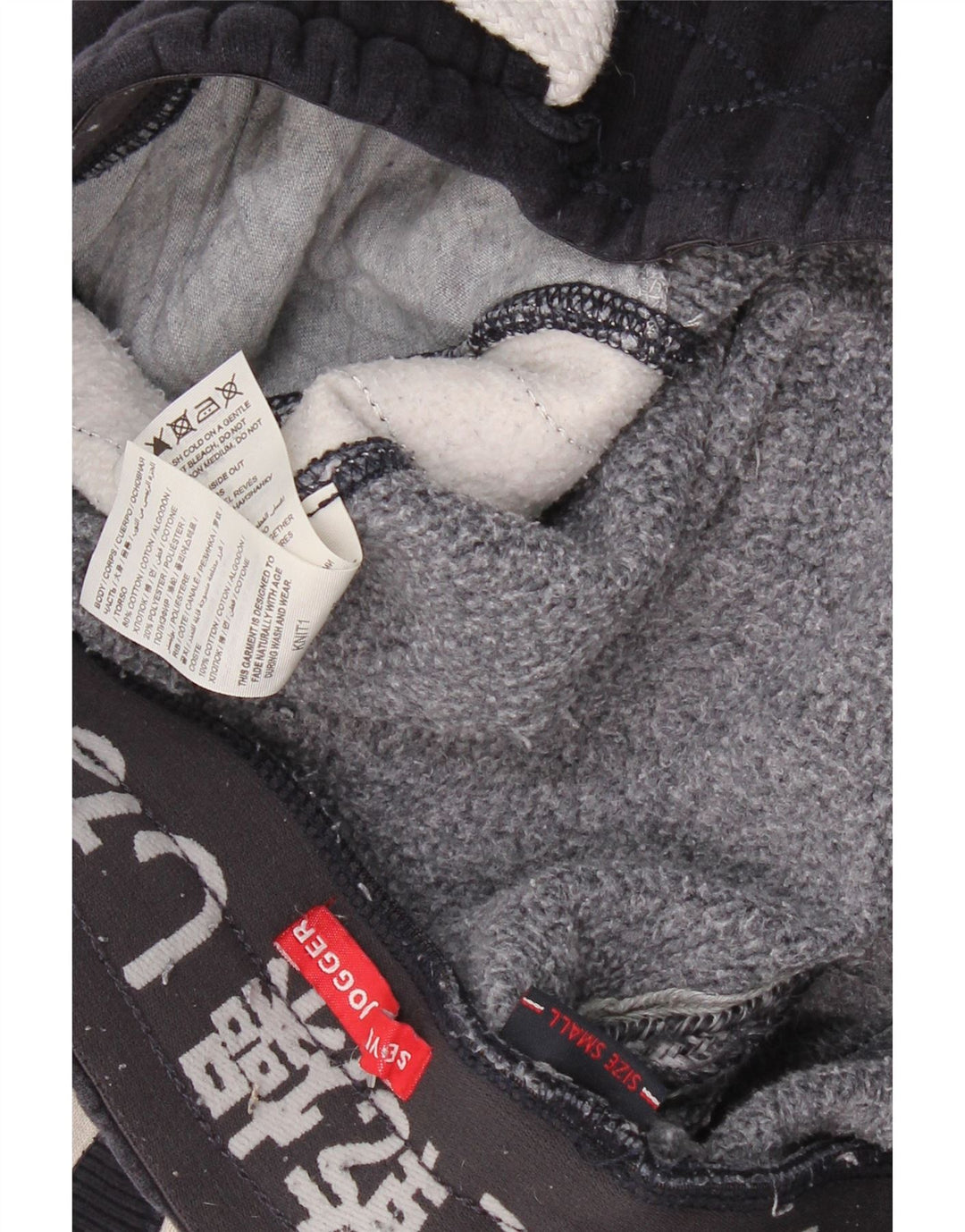 SUPERDRY muške hlače trenirke s grafičkim motivima male tamnoplave boje