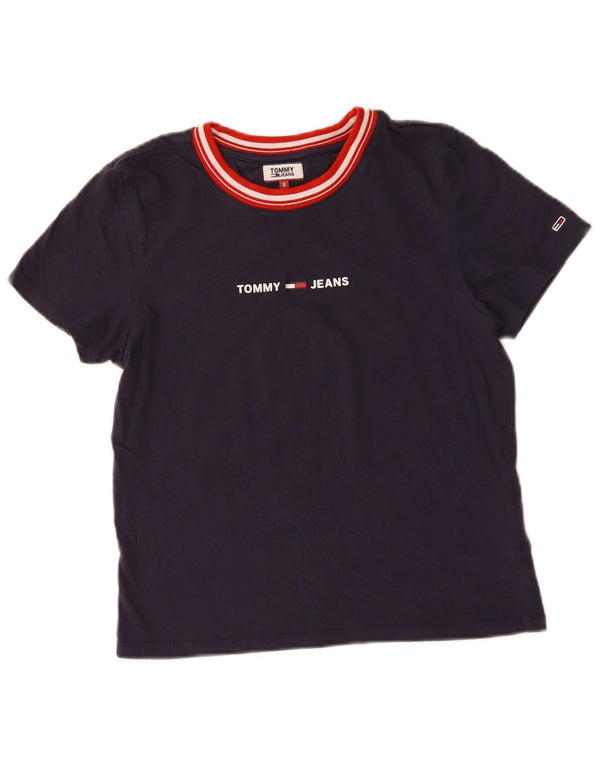 Tommy Hilfiger Ženska majica kratkih rukava s grafičkim motivima UK 10 Mala tamnoplava pamuk
