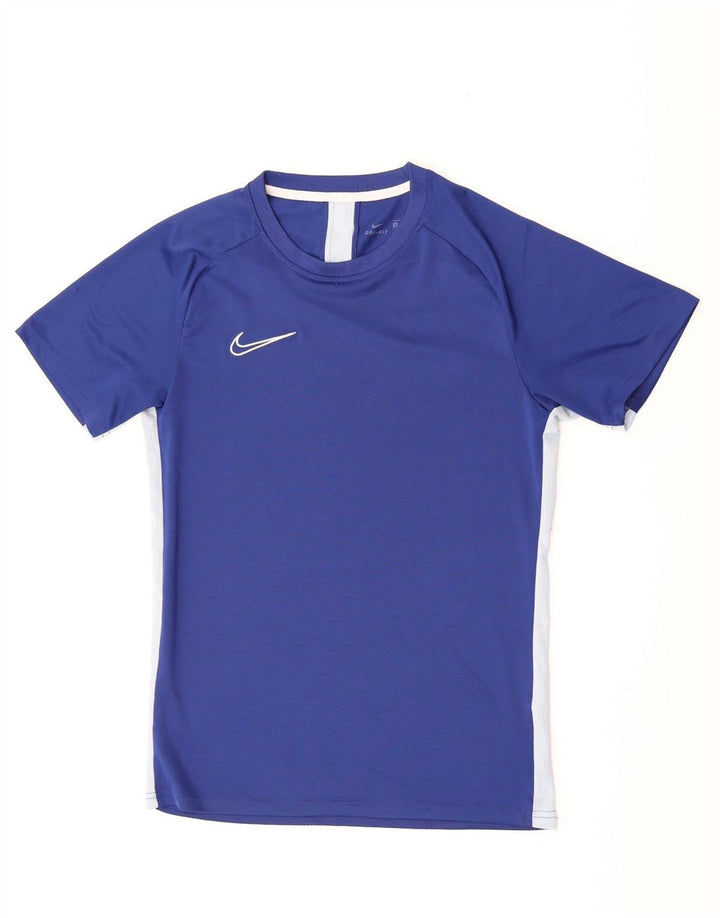 Nike Dri Fit T-Shirt Top Small Blue Colourblock