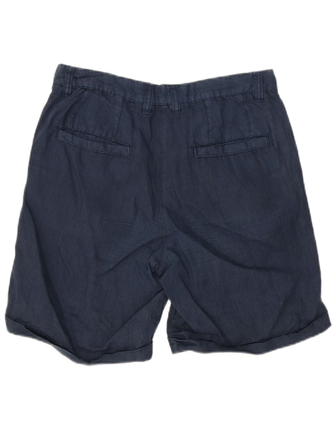 DACK'S Womens Chino Shorts IT 44 Medium W30  Navy Blue Linen