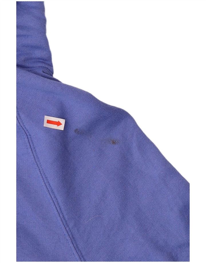 CHAMPION Womens Graphic Hoodie Jumper UK 10 Small Blue Polyester