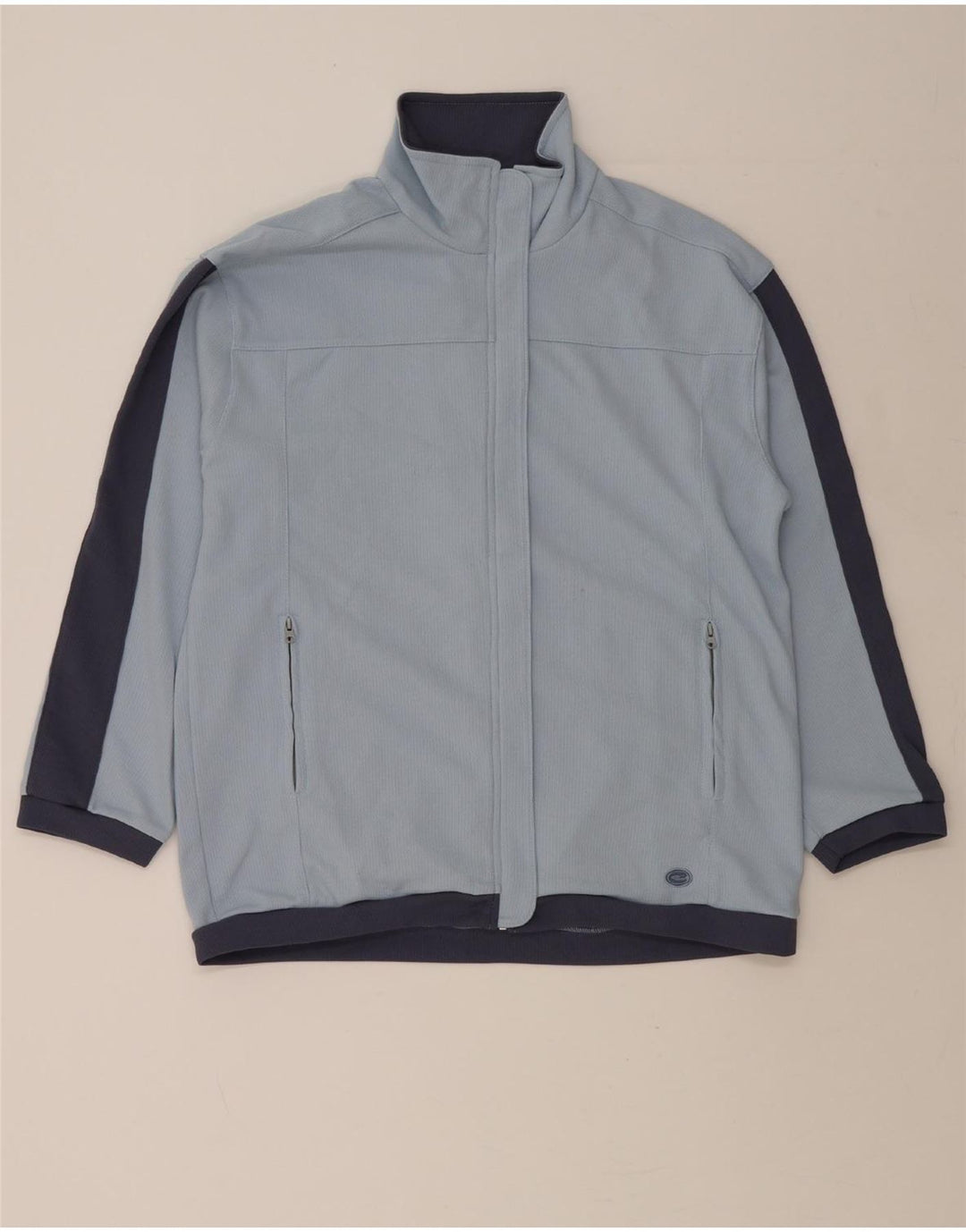 CAMPAGNOLO Womens Tracksuit Top Jacket IT 46 Large Blue Colourblock Vintage Campagnolo and Second-Hand Campagnolo from Messina Hembry 