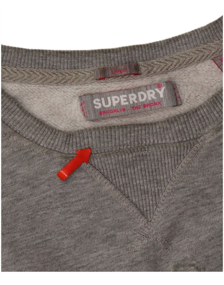Superdry Ženska prekomjerna trenirka s grafičkim motivima UK 16 Veliki sivi pamuk