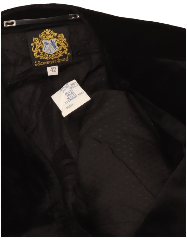 HAMMERSCHMID Ženska baršunasta jakna sa 3 gumba EU 42 Veliki crni pamuk