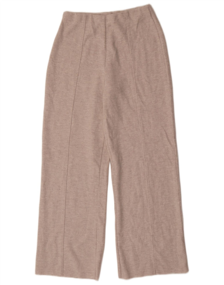 Zara ženske pletene hlače širokih nogavica male W28 L30 sivi poliester