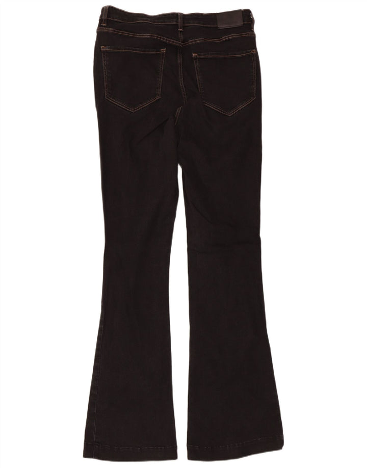 MASSIMO DUTTI Ženske bootcut traperice EU 42 Large W32 L32 Crni pamuk