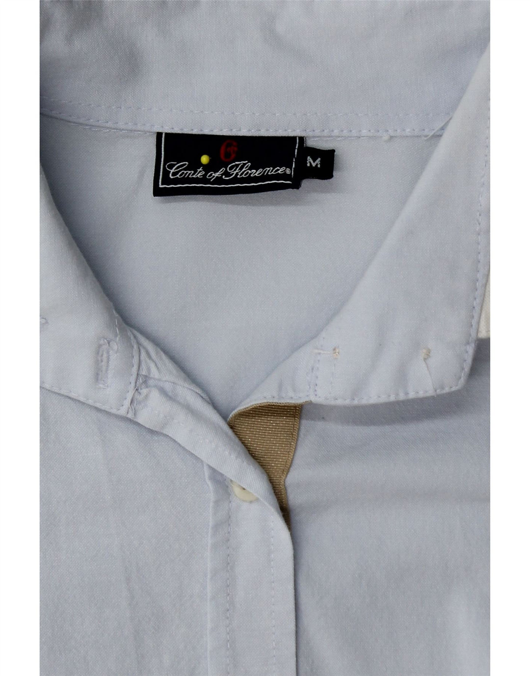 CONTE OF FLORENCE Womens Shirt UK 12 Medium Blue Cotton