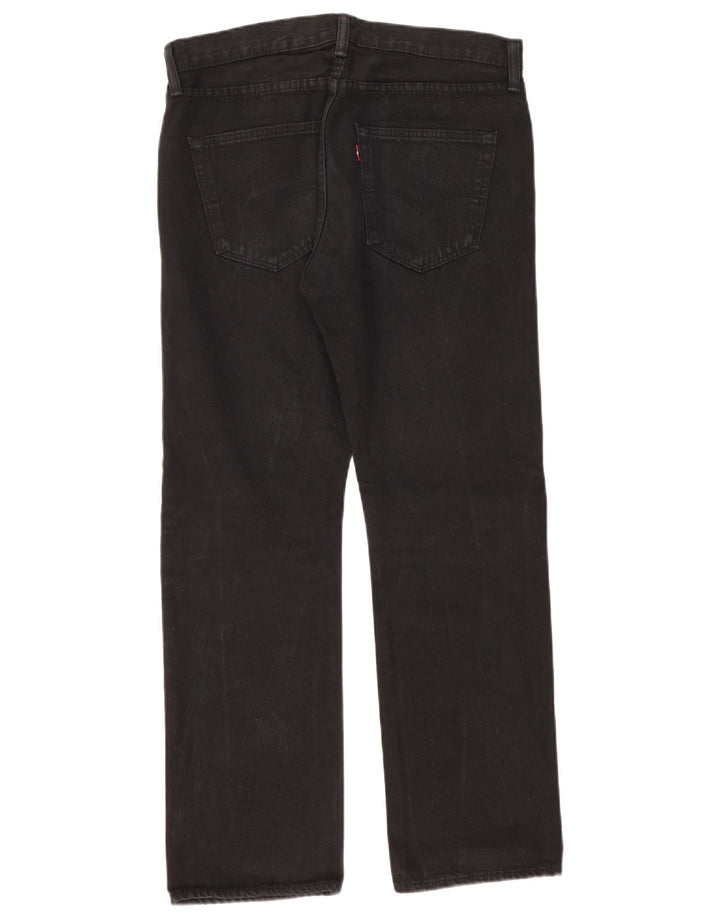 Levi's muške ravne traperice W32 L30 crni pamuk